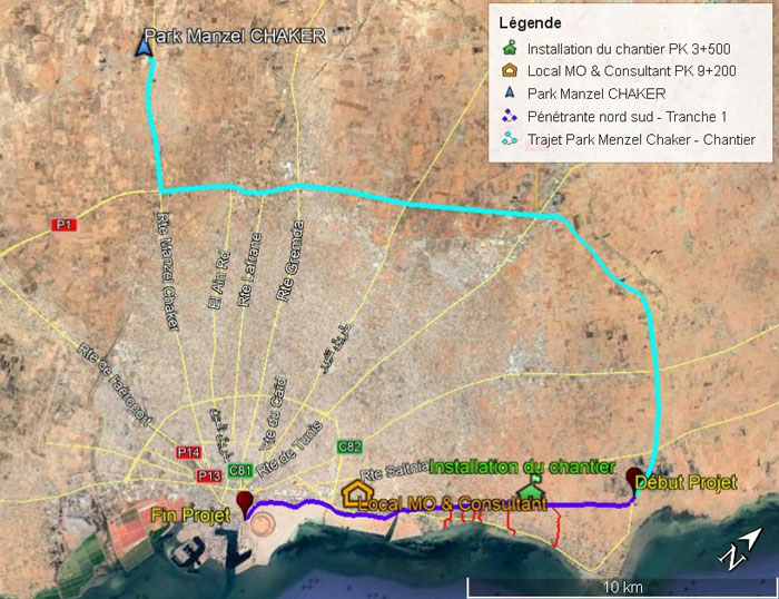 CETA - Pénétrante Nord Sud de la ville de Sfax