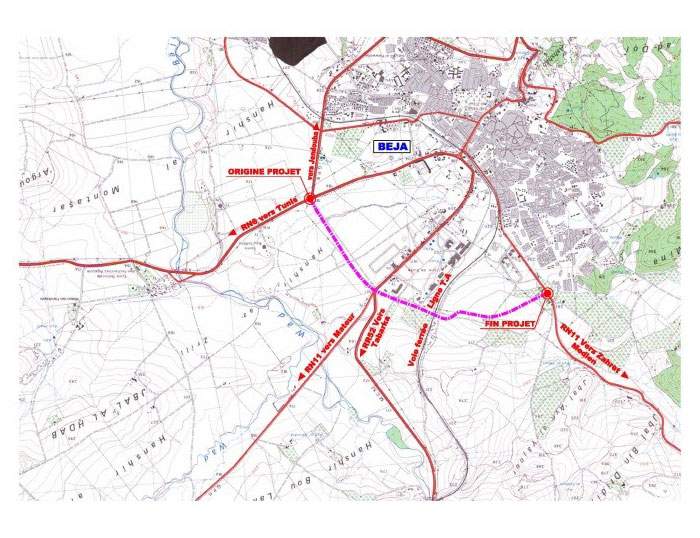 CETA - Etude de la déviation en 2x2 voies de la ville de Béja dans le Gouvernorat de Béja