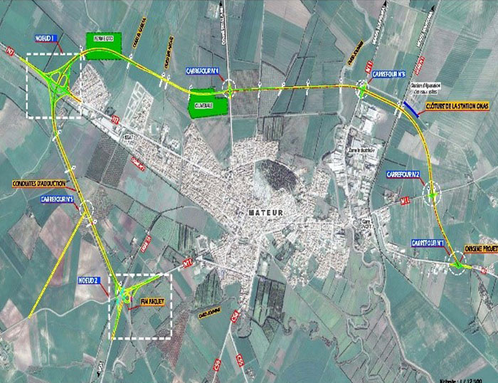 CETA - Actualisation de l’étude de la rocade de la ville de Mateur dans le gouvernorat de Bizerte